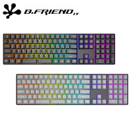 B.FRIEND K10 2.4G 藍牙無線+有線三模發光充電式鍵盤(注音)