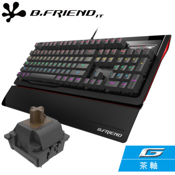B.Friend MK1ST RGB 遊戲發光機械式茶軸鍵盤-G軸