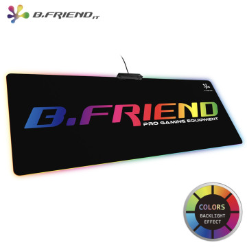 B.Friend MP07 電競發光滑鼠墊 硬質 RGB發光