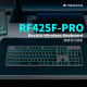 (印刷NG品) POWZAN RF425-PRO 2.4G 無線充電式剪刀腳鍵盤  內建鋰電池 發光  